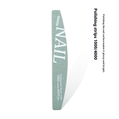 Manicure Nail File Polish Rub Pieces Nail Scissors Sponge Rub Burnishing Stick Nail Beauty Tool Set