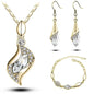 A Gold Filled Colorful Austrian Crystal Drop Jewelry Sets
