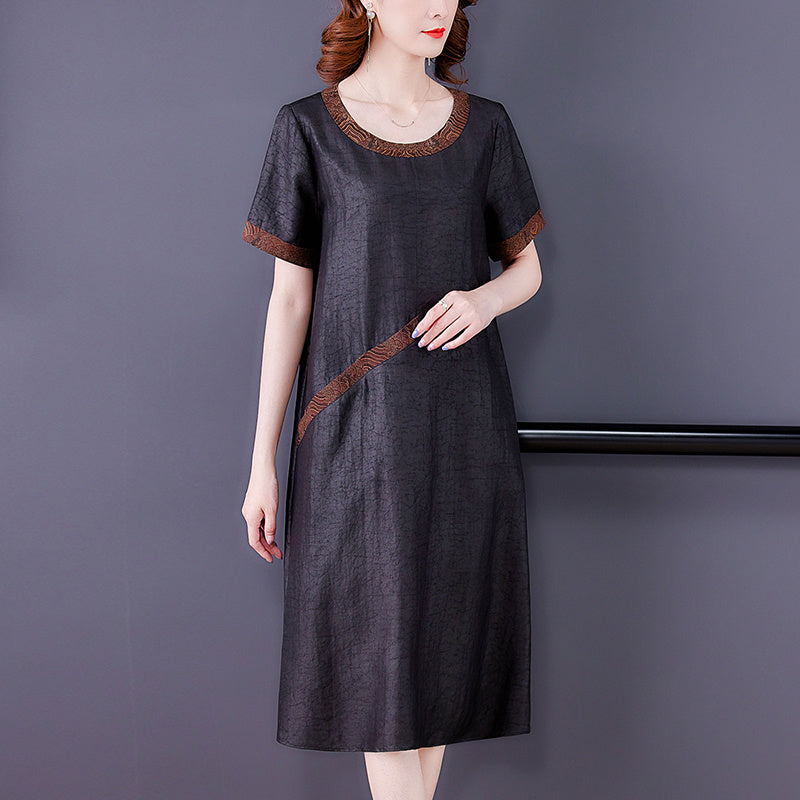 High-end Silk Fragrant Cloud Yarn Summer Dress