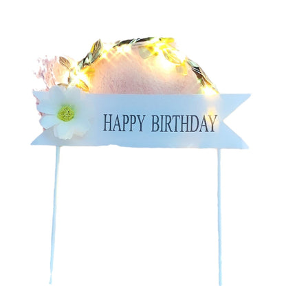Creative Birthday Cake Round Garland Light Inserts