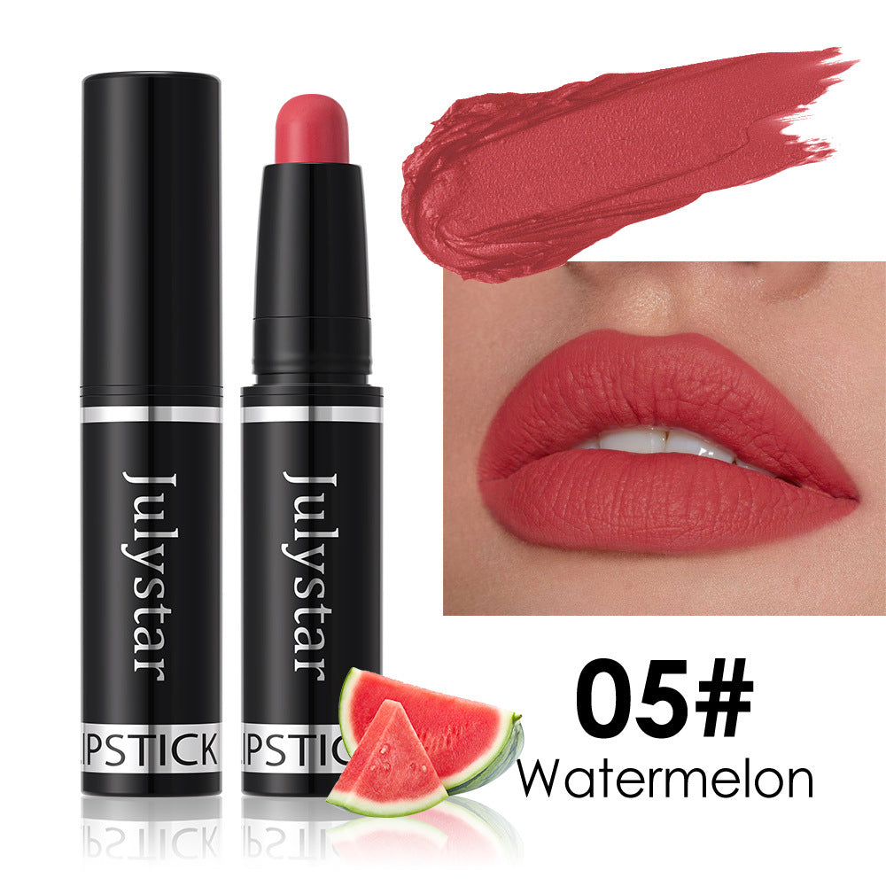 Matte Finish Makeup Lipstick Rotating Velvet Lasting No Stain On Cup