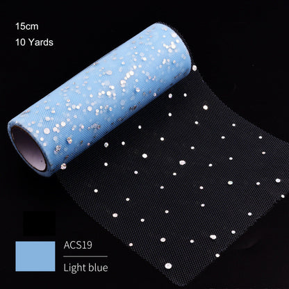 Sequined Net Yarn Small Dot Gauze Scarf