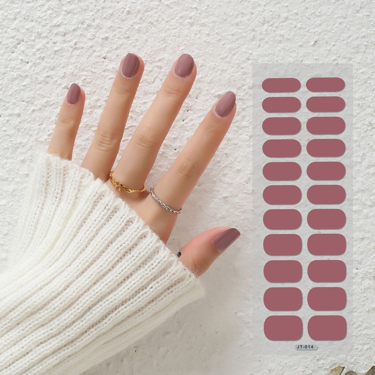 Foreign Trade Wholesale 22 Refers To Solid Color Semi-curing Gel Gel Nail Sticker Uv Phototherapy Semi-curing Nail Sticker Factory