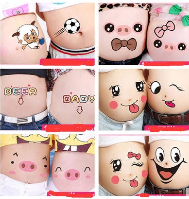 Compatible with Apple, Pregnant women take pictures of pregnant women with belly stickers, pregnant women with belly stickers, pregnant women with navel stickers, photo studios, Photo Props