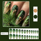 Green Deep Forest Mushroom European And American Wear Armor Nail Sticker Removable
