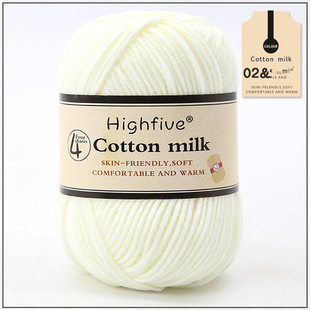 Milk Cotton Wool For Knitting Baby Crochet Yarn Wea