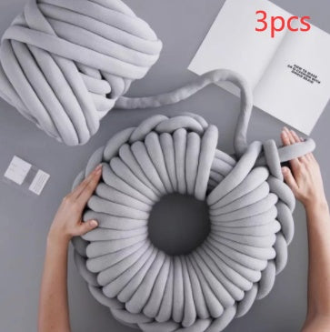 Super Thick Chunky Yarn Cotton Tube Yarn Merino Wool