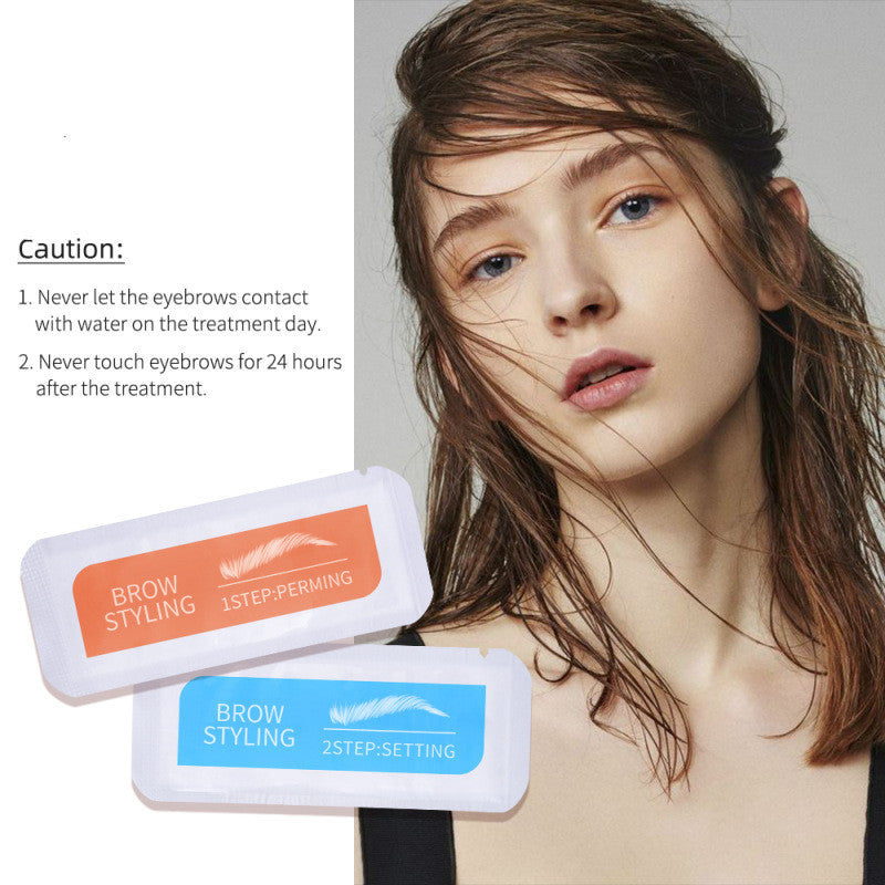 Disposable eyebrow shaping agent