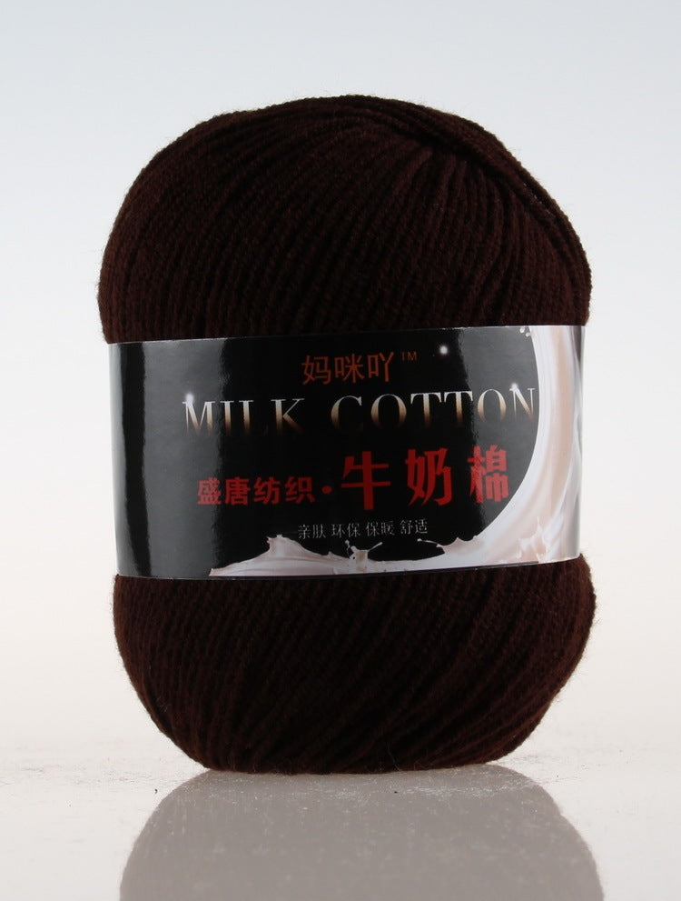 3-Strand Milk Cotton Wool DIY Doll Sweater Scarf Hat Cotton Yarn