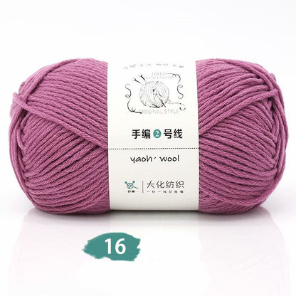 Medium Thick Hand-knitted Woolen Yarn Scarf Hat Coat Stick Needle DIY6 Strands