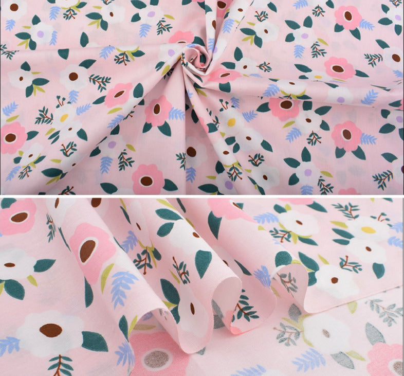 Cotton Twill Printed Cloth DIY Handmade Patchwork Floral Cloth Cotton Bedding Fabric