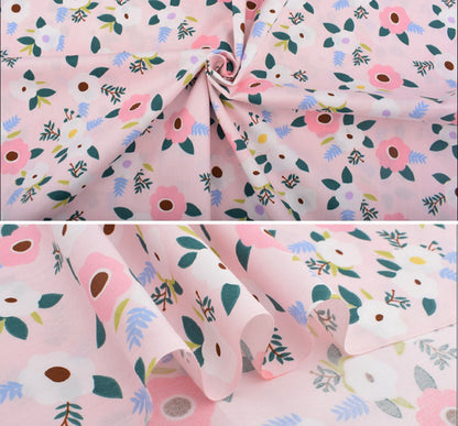 Cotton Twill Printed Cloth DIY Handmade Patchwork Floral Cloth Cotton Bedding Fabric
