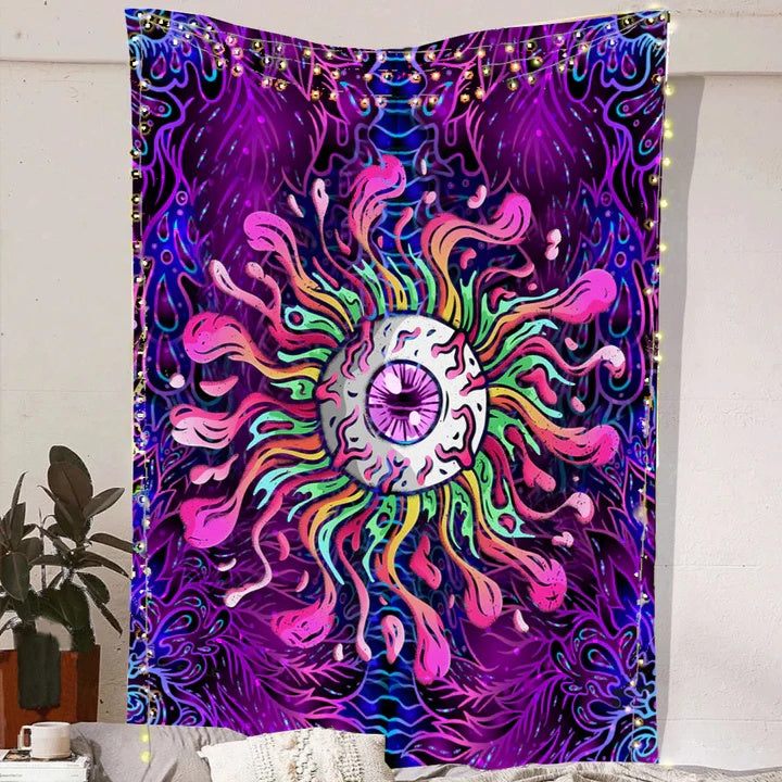 Nordischer psychedelischer Augen-Hintergrundteppich