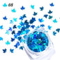 Gradient Maple Leaf Nail Sequins