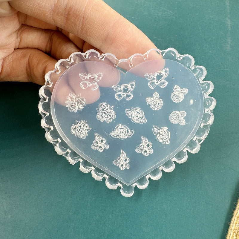 Silicone Non-whitening Flower Cartoon Manicure Mold