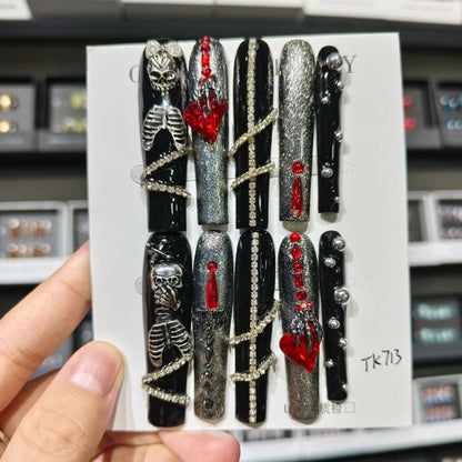 Halloween Funny Skull Red Diamond Wear Armor