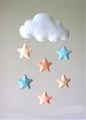 Nordic star cloud DIY hanging wall decorations baby bedroom photography accessories christmas best decor gift baby Mobile hanger ornament
