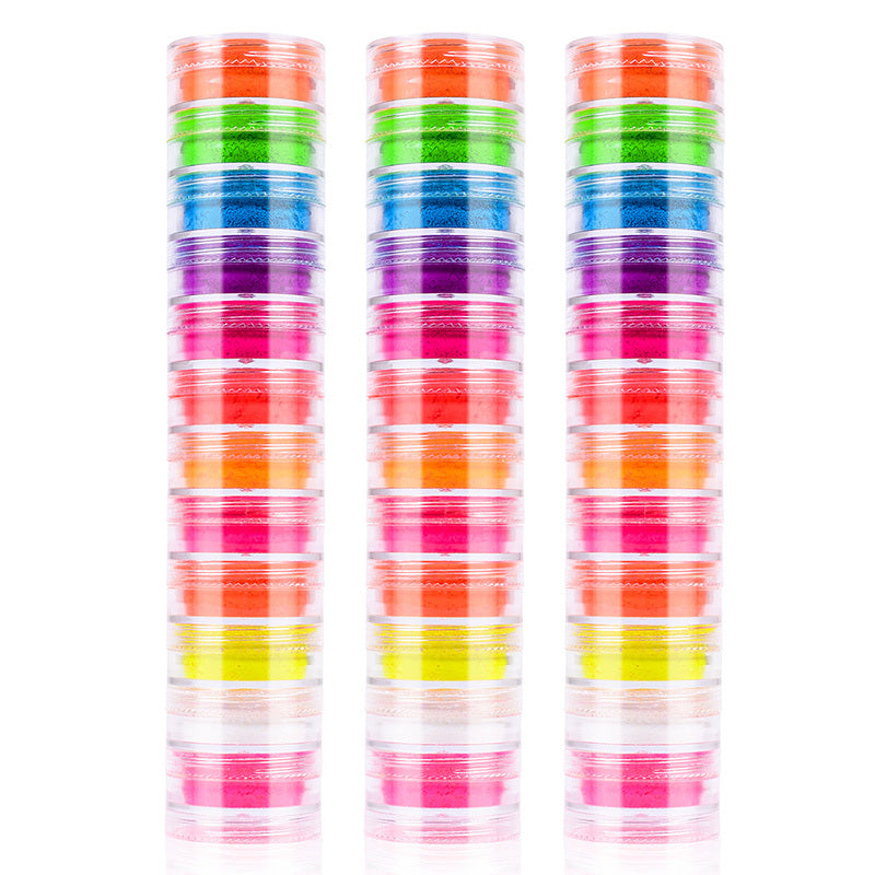 12 color nail powder