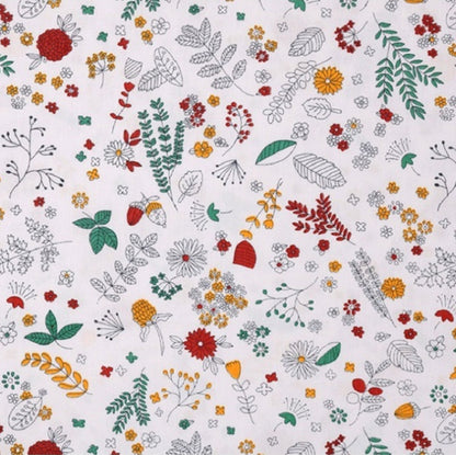 Cotton Twill Printed Cloth DIY Handmade Patchwork Floral Cloth Cotton Bedding Fabric