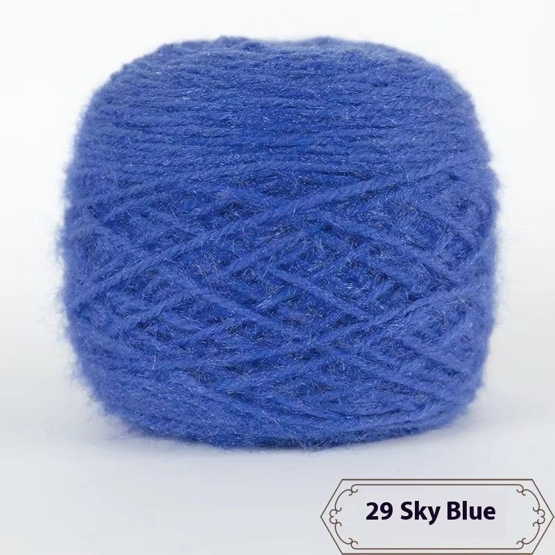 3 Two Groups Of Squirrel-velvet Yarn Hand-knitted Medium Thickness Hat Scarf Coat Waistcoat Cushion Plush Wool 150g