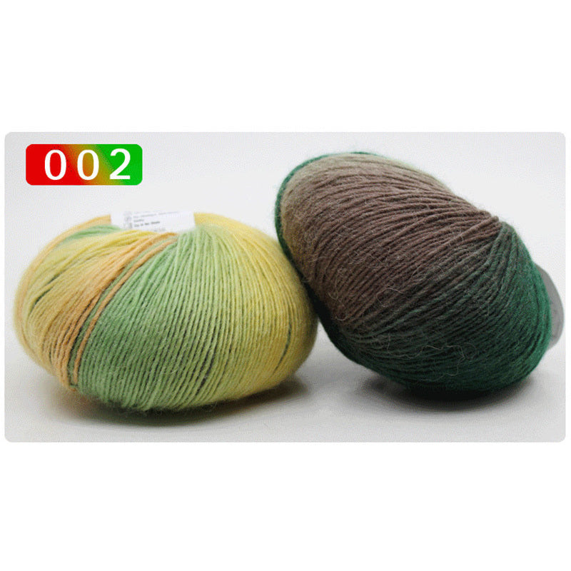Section Dyed Rainbow Wool Yarn