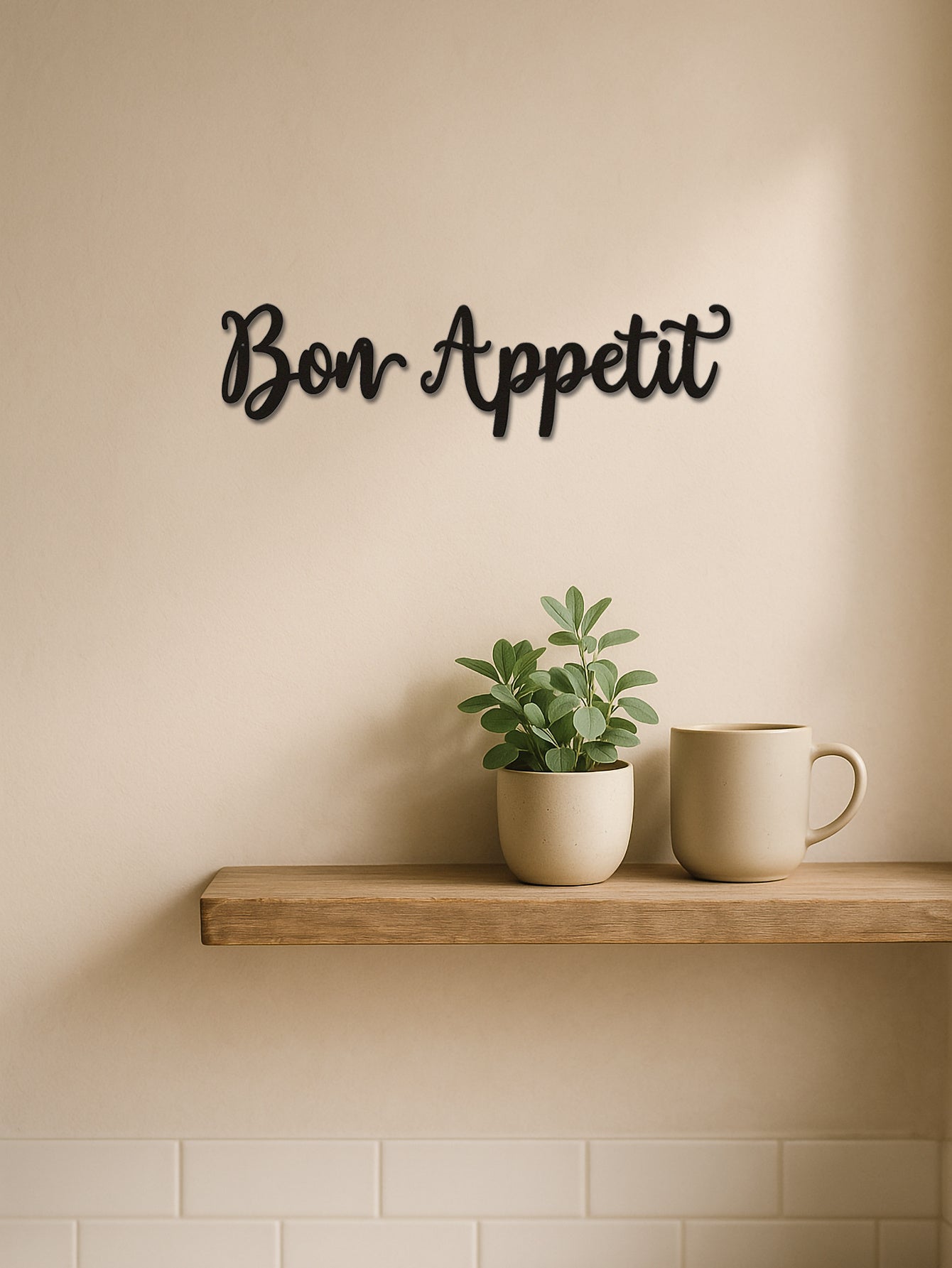 2pc Farmhouse Kitchen Wall Art,Appetit Wall Bon Appetit Metal Wall Sign