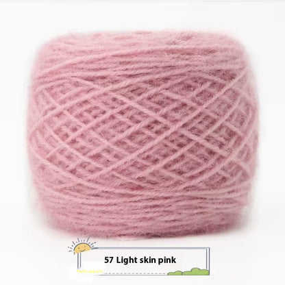 3 Two Groups Of Squirrel-velvet Yarn Hand-knitted Medium Thickness Hat Scarf Coat Waistcoat Cushion Plush Wool 150g