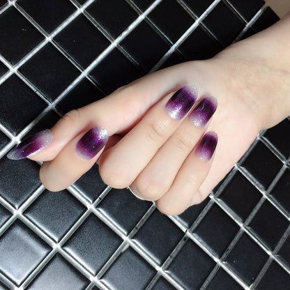 Internet Celebrity Gradient Onion Powder Little Nail Stickers