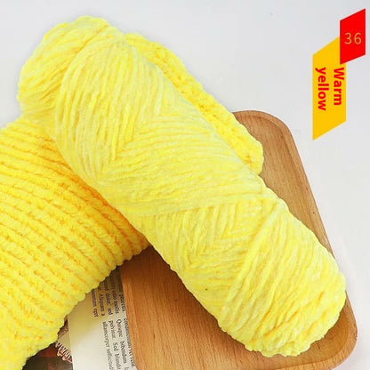 Chenille Gold Velvet Thick Knitting Wool Yarn Ball Scarf Sweater Doll Woven Material Kit