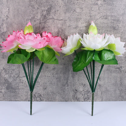 Chinese Style Fake Artificial Lotus Home Living Room Decoration Flowers