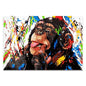 Graffiti Monkey Hd Print Art Canvas Painting