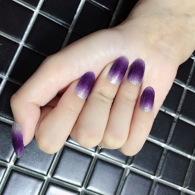 Internet Celebrity Gradient Onion Powder Little Nail Stickers