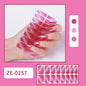 New Onion Powder Cat Eye Nail Applique 16 Finger Nail Sticker