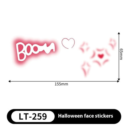 Halloween Makeup Stickers Dress Up Cute Painted