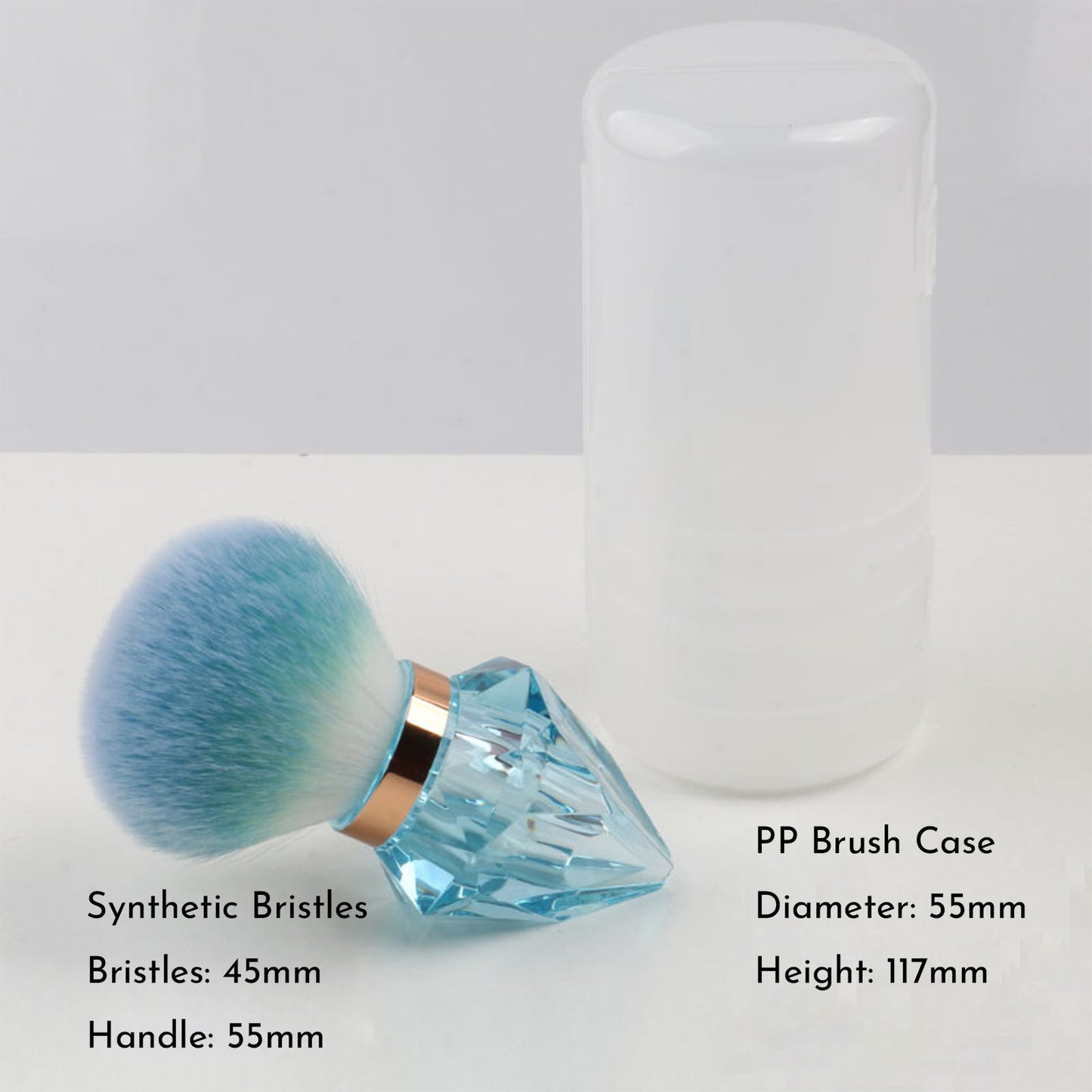 Large Portable Diamond Nail & Makeup Dust Brush For Powder, Nail Art, Cosmetics