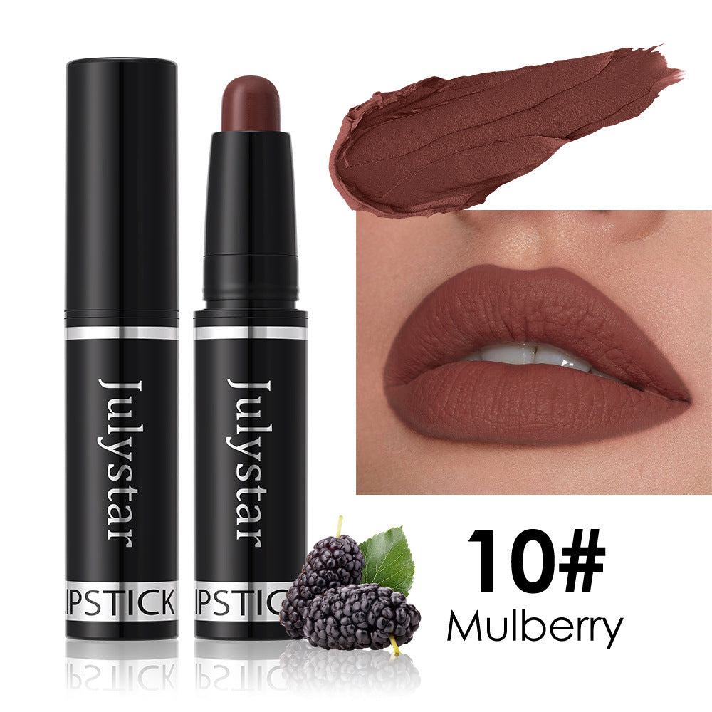 Matte Finish Makeup Lipstick Rotating Velvet Lasting No Stain On Cup