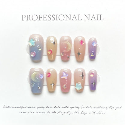 Handmade Wearing Nail Summer Sweet Bean Nail Enhancement
