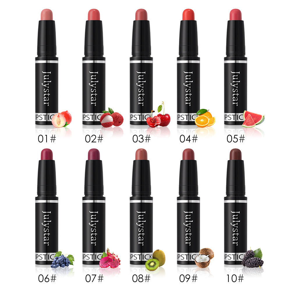 Matte Finish Makeup Lipstick Rotating Velvet Lasting No Stain On Cup