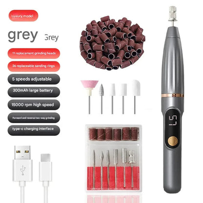 Electric Nail File Compact Nail Removal Tool Portable LCD Electric Nail Clipper Electric Nail Buffer