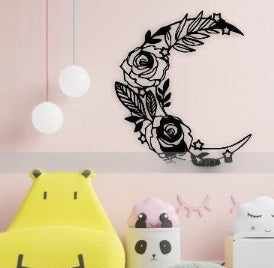 Flowers Moon Acrylic Wall Art