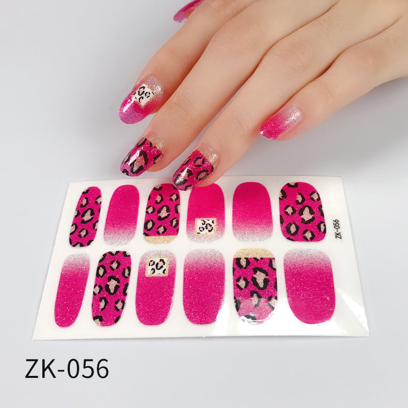 Internet Celebrity Gradient Onion Powder Little Nail Stickers
