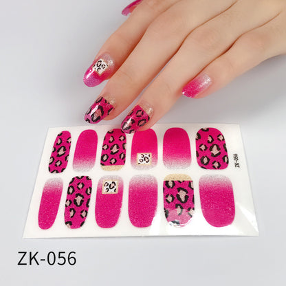 Internet Celebrity Gradient Onion Powder Little Nail Stickers
