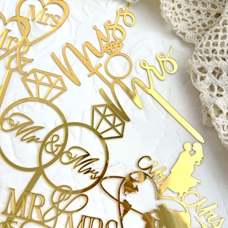 Love Wedding Proposal Acrylic Cake Insertion