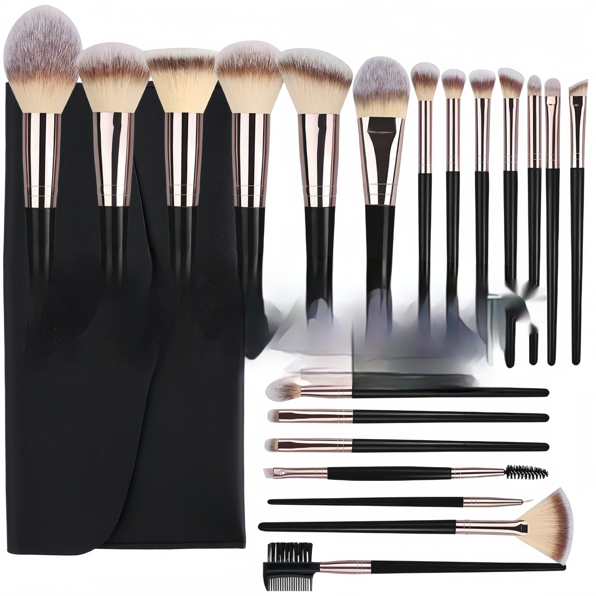 Black Makeup Brush Suit Foundation Eyeshadow Highlight