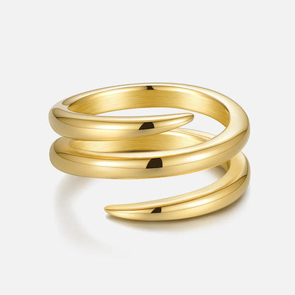 Spiral Line Rings For Women Gold Color Simple Ring Fashion Jewelry Stainless Steel Party