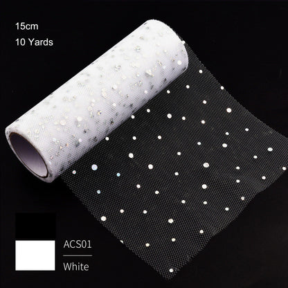 Sequined Net Yarn Small Dot Gauze Scarf