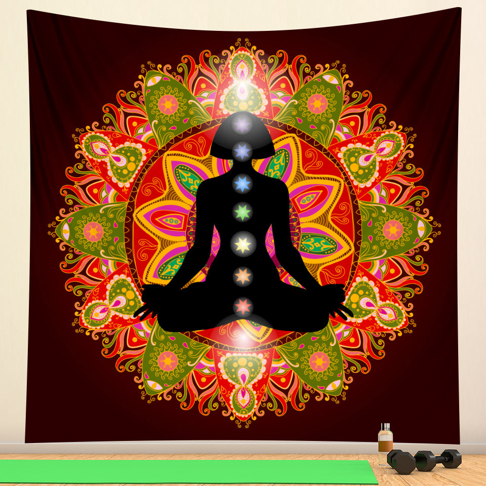 Nordischer Hintergrundstoff, Wandteppich mit Digitaldruck, Yoga-Meditations-Wandteppich, Heimdekoration