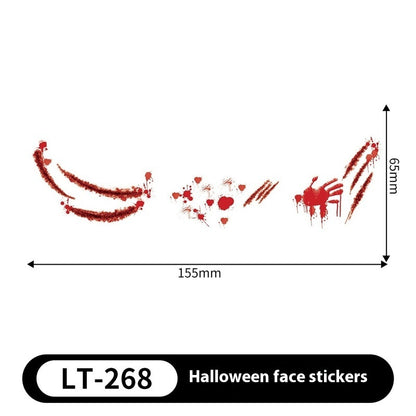 Halloween Makeup Stickers Dress Up Cute Painted