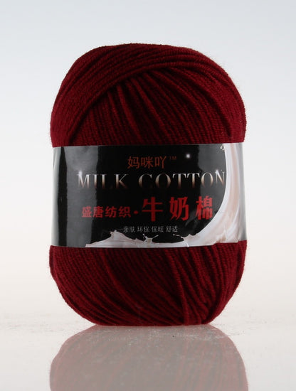 3-Strand Milk Cotton Wool DIY Doll Sweater Scarf Hat Cotton Yarn