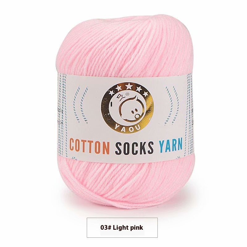 3-strand Combed Cotton Wool DIY Handmade Doll Toys For Babies And Children Yarn 50g